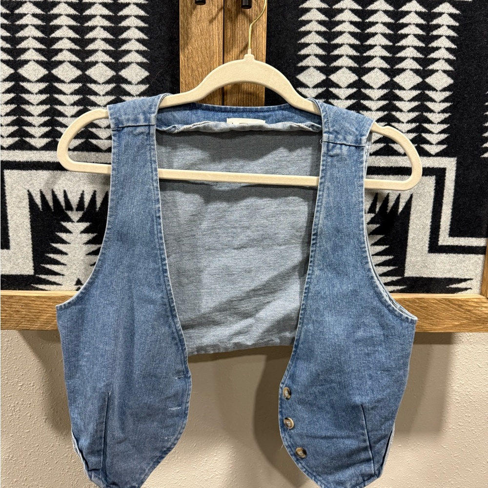Denim Sleeveless Vest